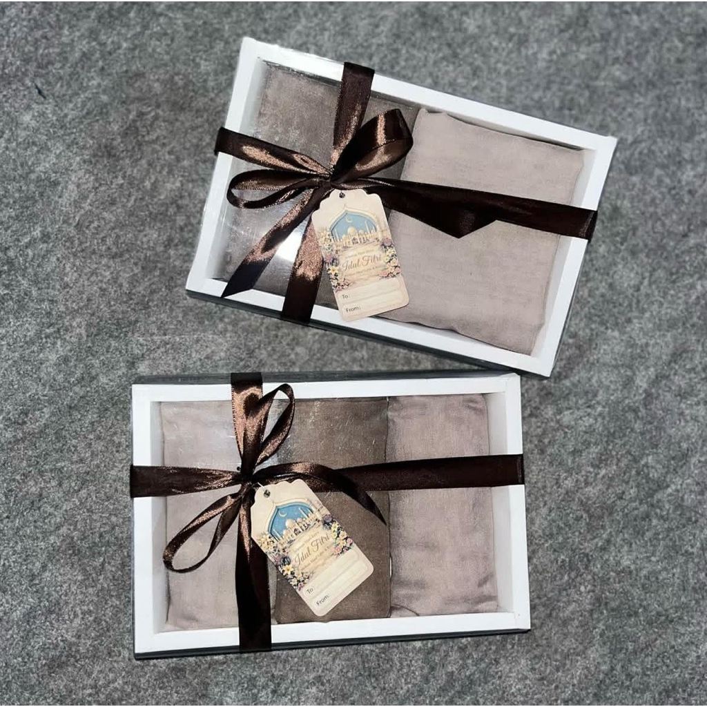 Hampers Gift Box Hijab segiempat paris jadul