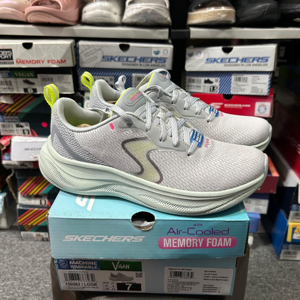 SKECHERS CLOUD SMOOTH WAVE RUNNING FOR WOMENS ORIGINAL BNIB