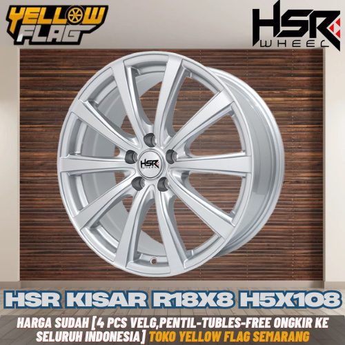 Velg Mobil Baru Ring 18 5x108 Alumunium Alloy Silver Chery Tiggo Omoda Velg Mobil Ring 18 Silver