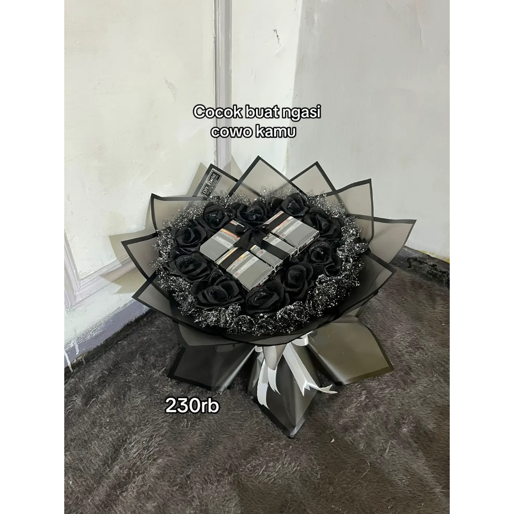 Buket bunga dan rokok murah