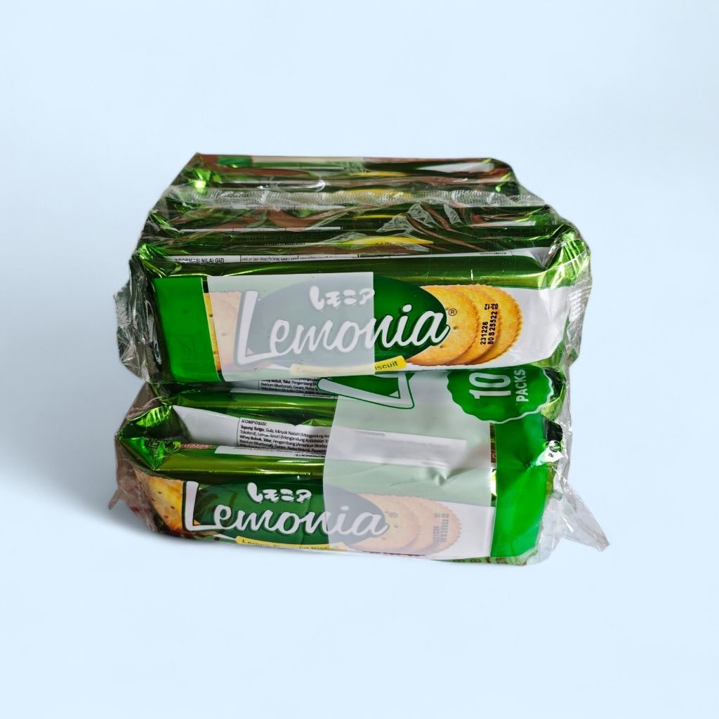 Nissin Lemonia Biskuit Lemon | Lemonia Biskuit Sachet 10Bungkus