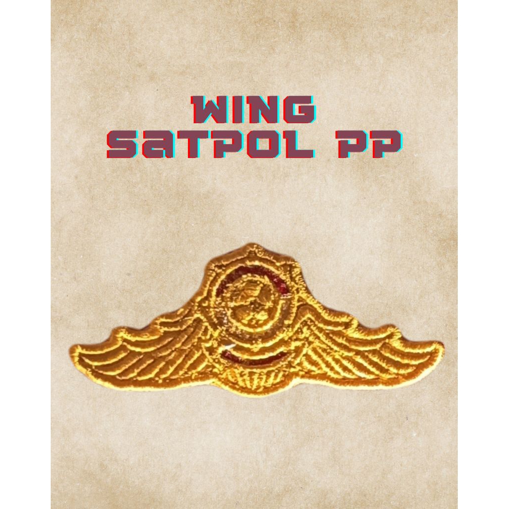 Wing SATPOL PP // Brevet SATPOL PP timbul 3D