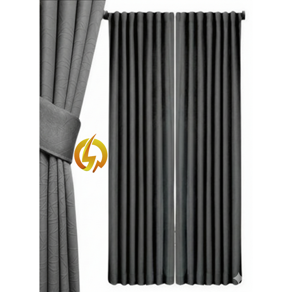 Gorden Jendela Polos Minimalis Gorden Blackout Premium Tirai Pintu Elegan 12 Rng Korden Jendela