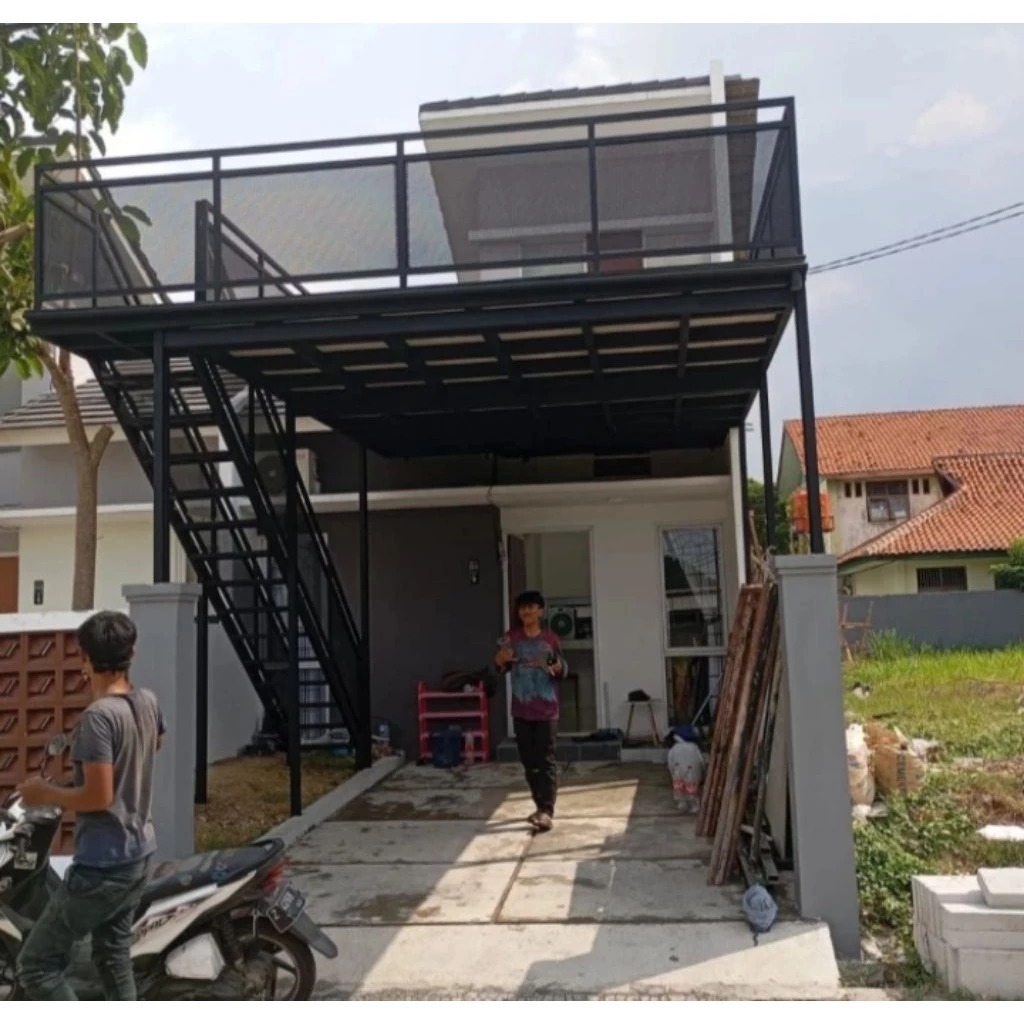 Mezanine Balkon Rumah Minimalis Hollo Galvanis 80x80 40x40 20x20 Bergaransi