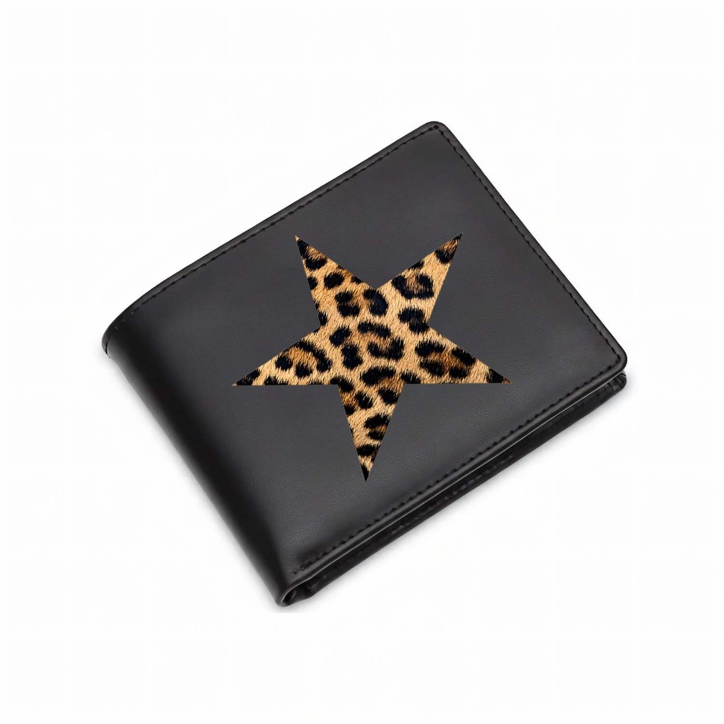 Dompet Pria Dompet Kulit cowok Dompet Lipat 2 Pendek Dompet Kulit PU Dompet Remaja Motif SKENA STAR 