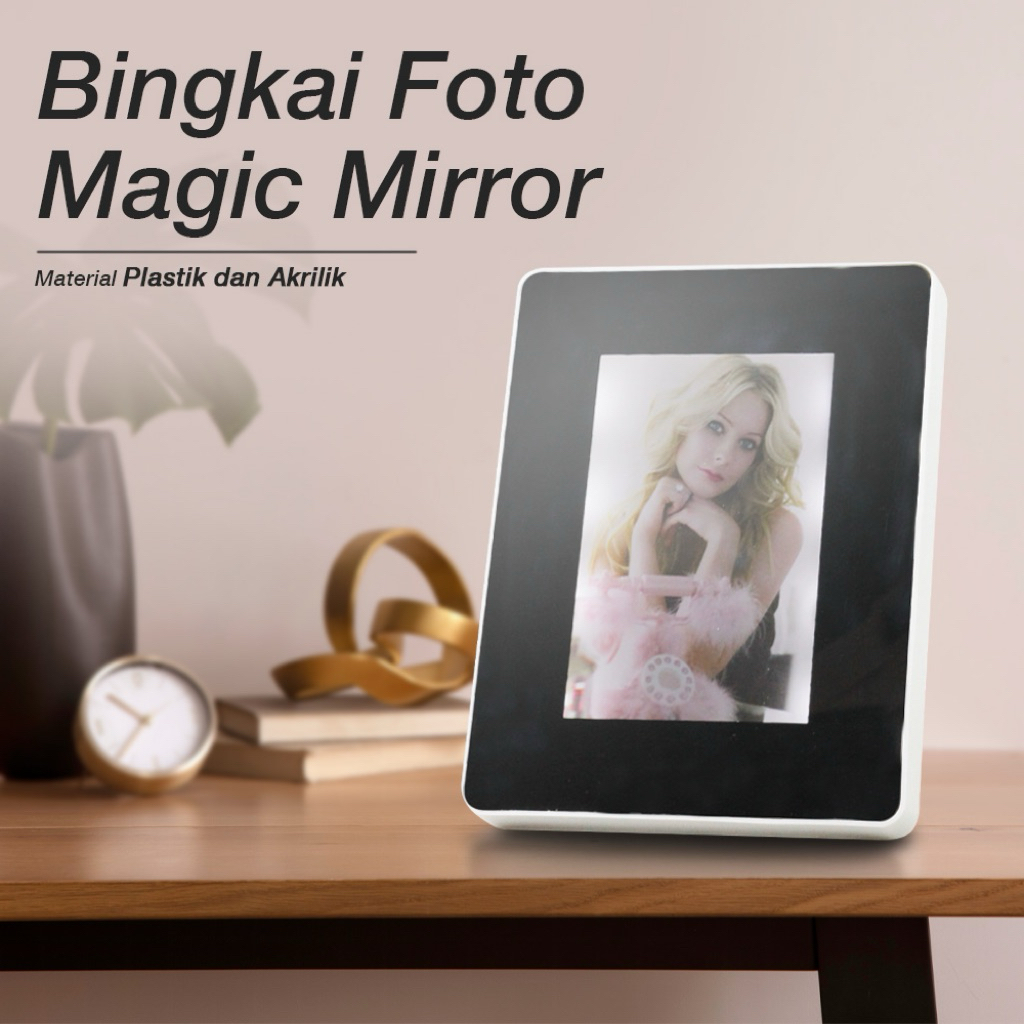 Cermin Magic Bingkai Foto / Cermin Bingkai / Cermin Foto / Kaca Foto / Kaca Bingkai Foto