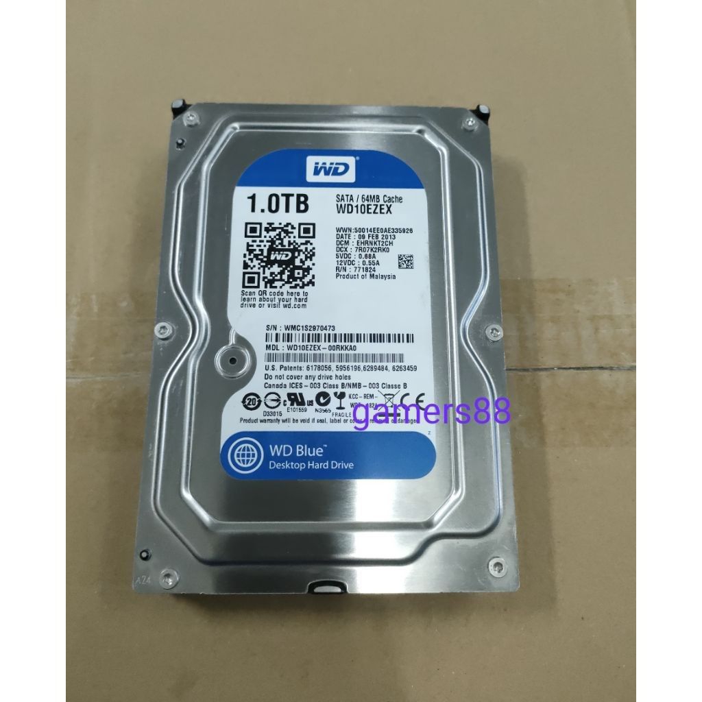 HARDISK 1TB WD BLUE SATA 3.5" HDD INTERNAL 1TB PC CPU COMPUTER 100%