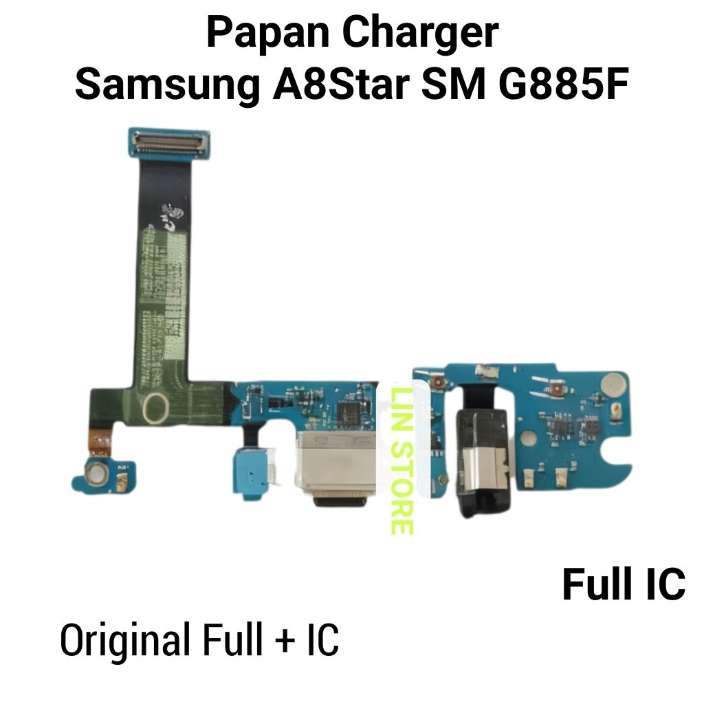 Flexible Konektor Charger Samsung A8Star SM-G885F ORI Plus IC Papan Cas Samsung Galaxy A8 Star / A8S