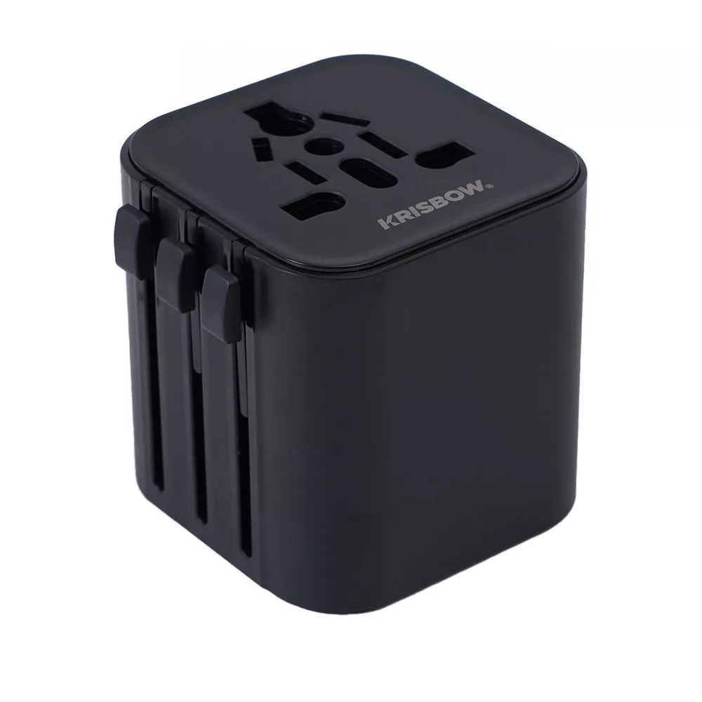 AZKO AZKO Krisbow Adaptor Travel Universal Lightweight Adaptor Universal Colokan Internasional
