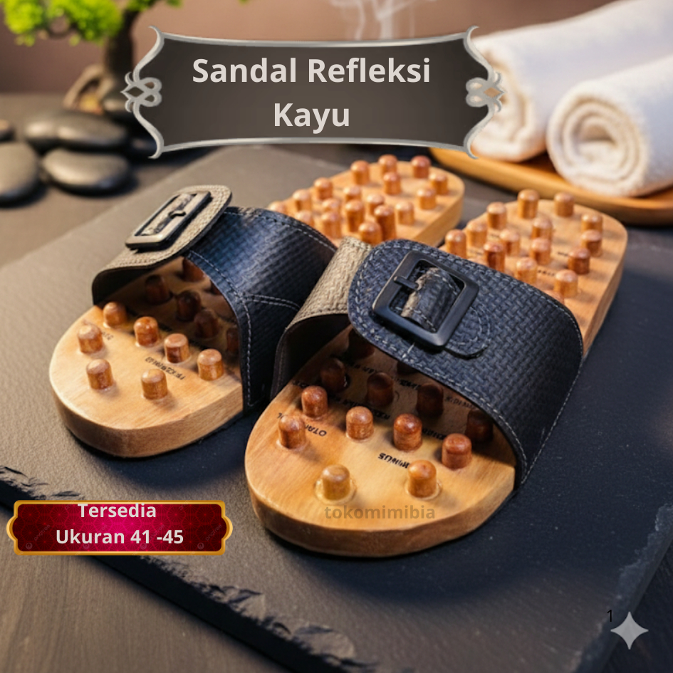 Sandal Bakiak Rematik Kayu/ Terompah Kayu / Sandal Kesehatan