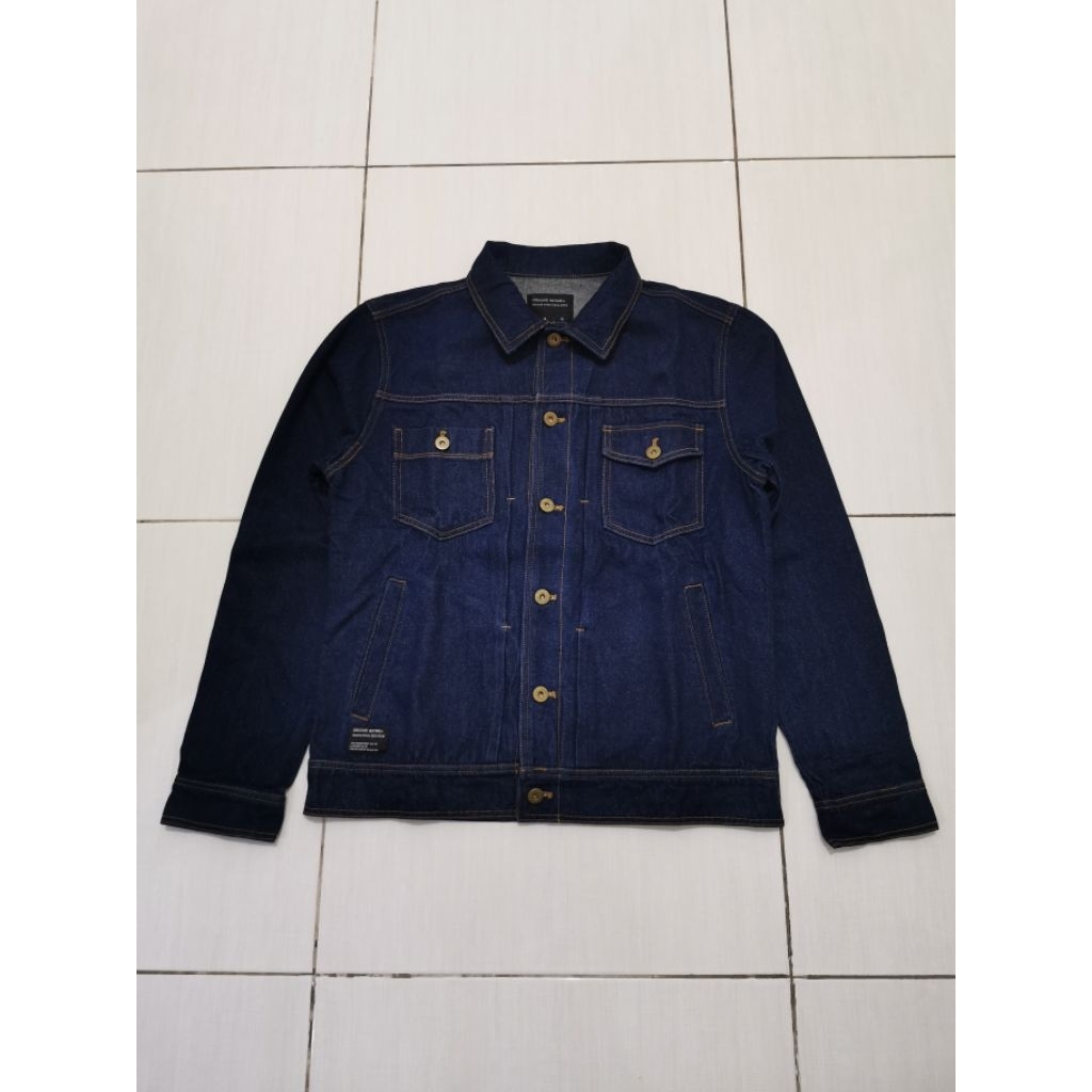 jacket raw denim groove rhyme jahitan 1
