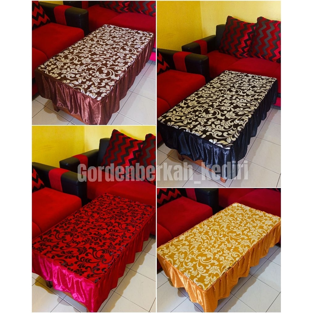 TAPLAK MEJA TAMU MOTIF TULIP/TAPLAK MEJA TAMU KOTAK/TAPLAK MEJA KAIN BLACKOUT NAHAN