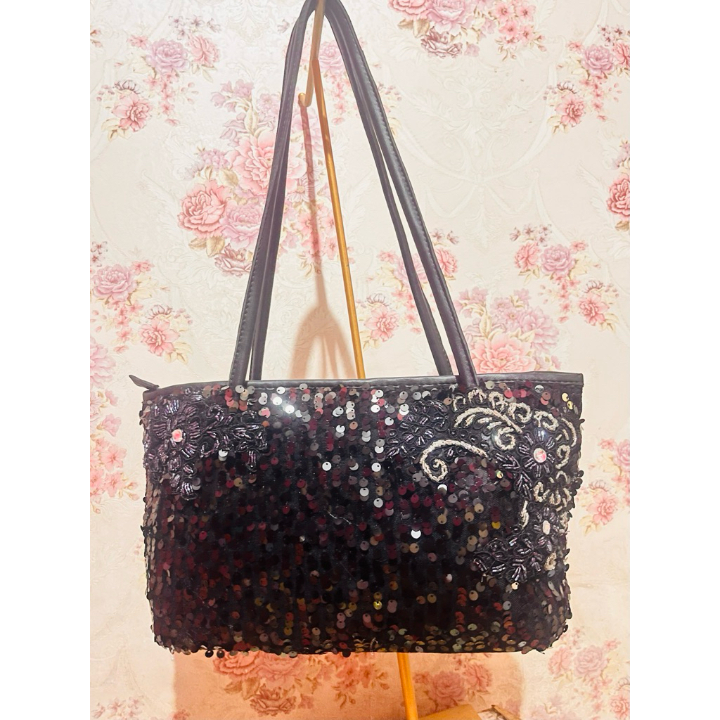 Tas handmade payet  mutiara mewah