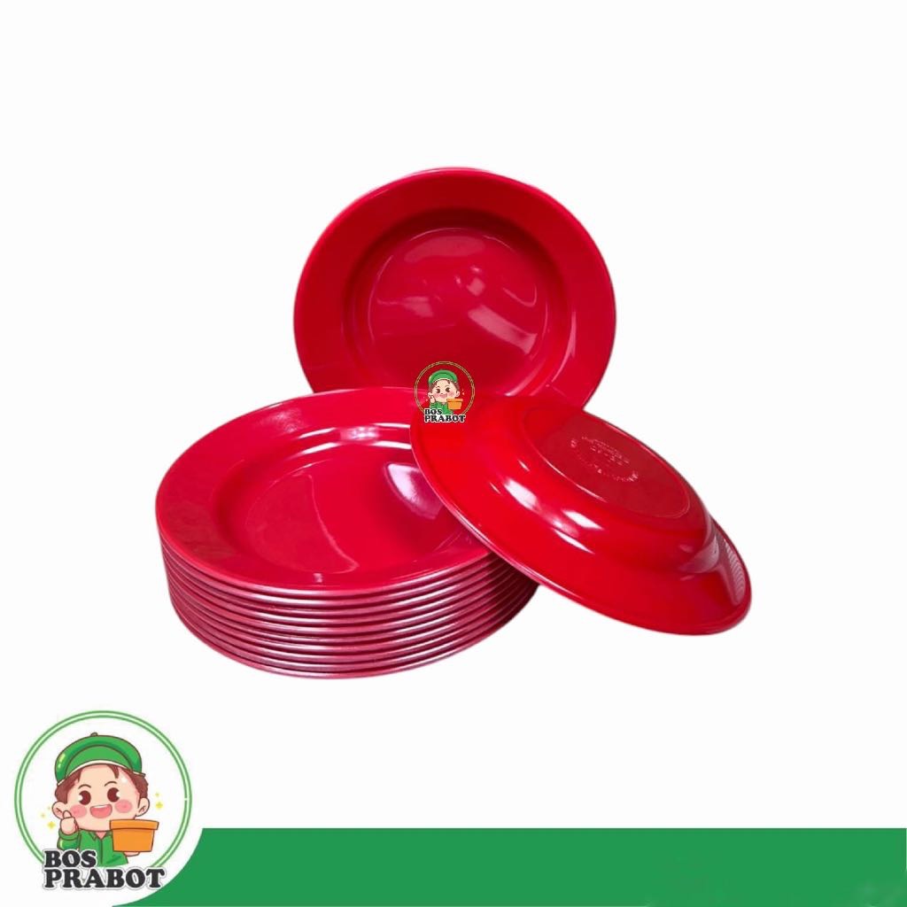 PIRING KECIL MELAMIN 6PCS 12PCS | PIRING MELAMIN BULAT KECIL | PIRING KUE MELAMIN TEBAL SNI