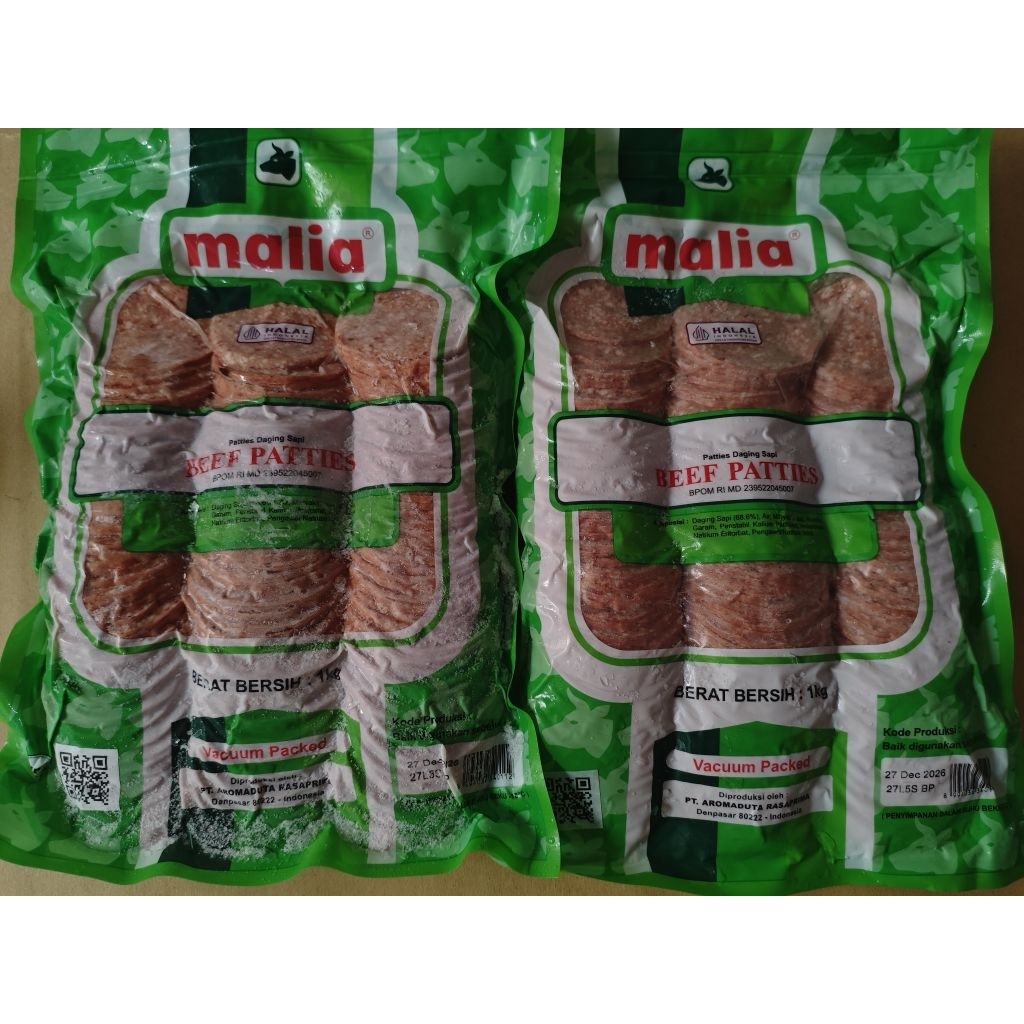 Aroma Malia Beef Patties (pepperoni) 1 kg dan 250gr