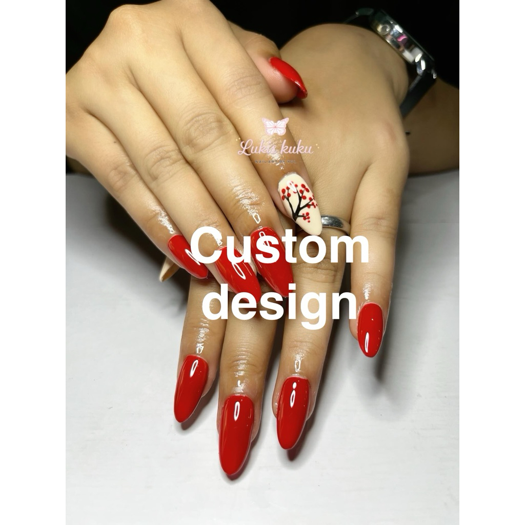 press on nail custom/kuku palsu custom murah/press on nail surabaya/press on nail blitar