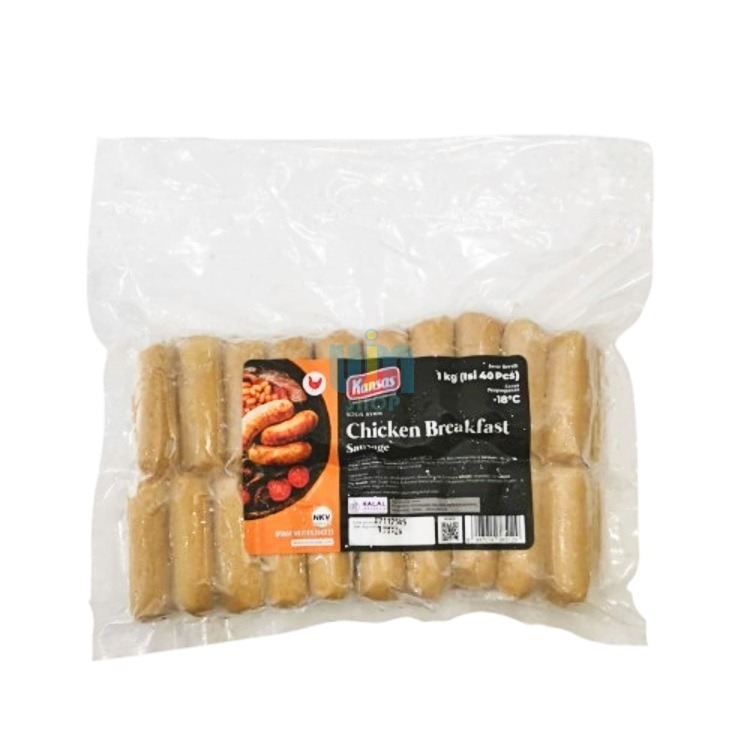 Sosis Kansas Breakfast Sausage Smoked 1kg - 40pcs
