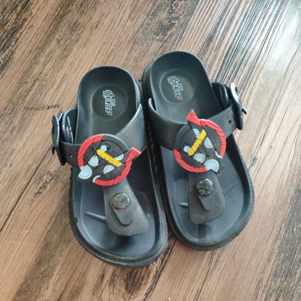 sendal anak avengers zandilac 25 preloved hitam