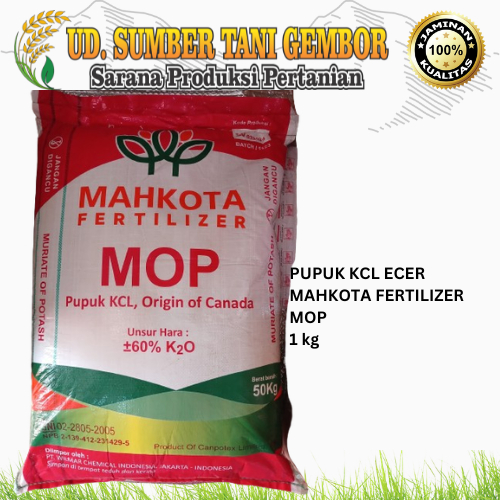PUPUK KCL MOP MAHKOTA FERTILIZER PER KG