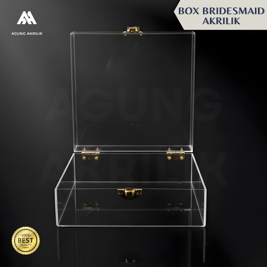 Bridesmaid Box Akrilik Transparan Ukuran 15x15x7cm & 25x18x9cm