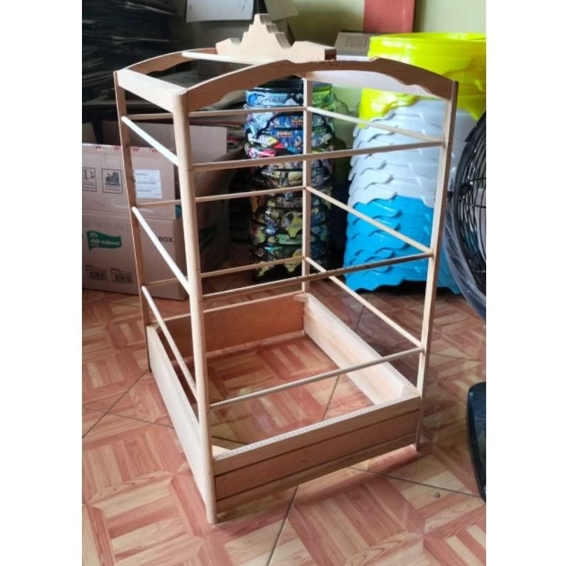 sangkar diamon no 2 ambrukan tiang oval besar sabuk 3 baris ukuran ruji 1,5 mm