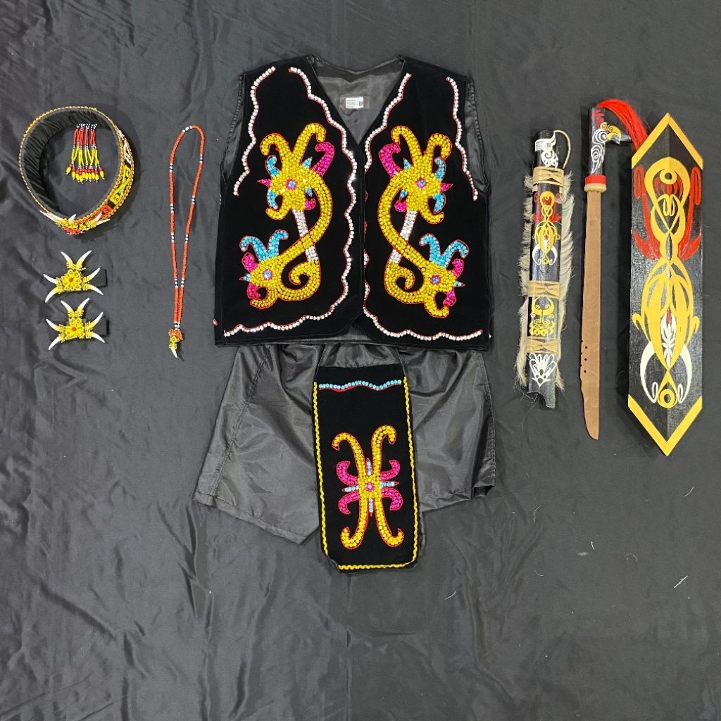 BAJU ADAT DAYAK KENYAH // BAJU ADAT PREMIUM DAYAK KENYAH // PAKAIAN TRADISIONAL PRIA