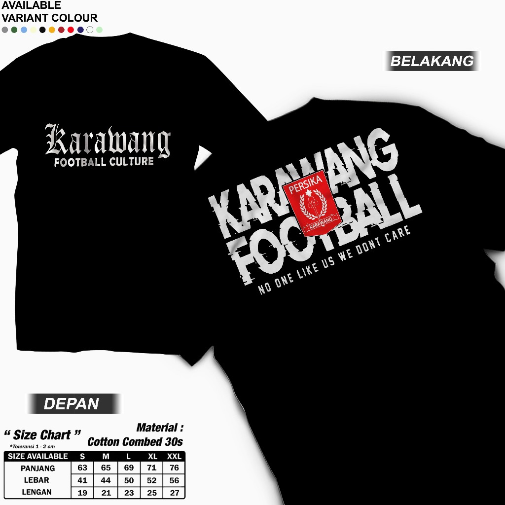 Kaos Tshirt Casual Persika Karawang Football Culture