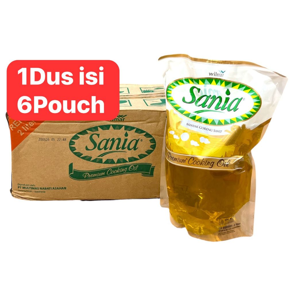 PROMO 1 Dus Sania Minyak Goreng Sawit 2 L Paket 6 Pcs