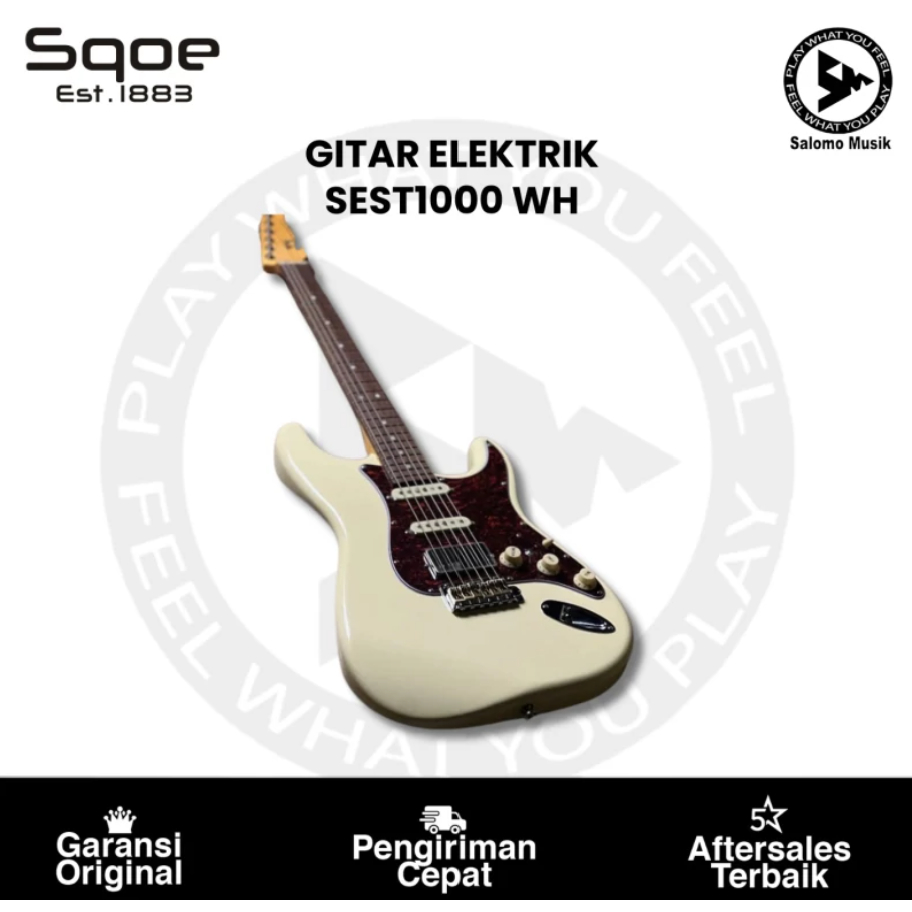 Gitar Elektrik Stratocaster Sqoe SEST1000 HSS Custom Shop Original With Hardshell Case
