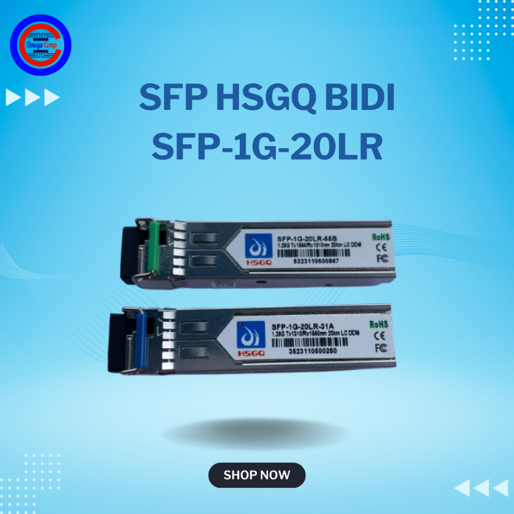 SFP UPLINK HSGQ BIDI SFP-1G-20LR-31A/55B 1.25G BIDI LC 20KM SEPASANG