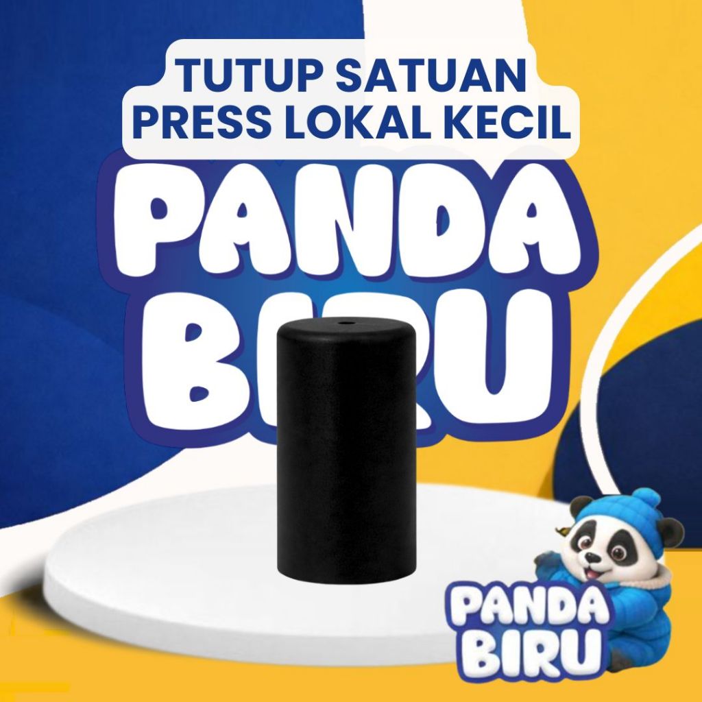 Tutup Botol Parfum Full Press (Pump Press) Lokal Kecil Black 1pcs - Cap Bottle Perfume - Panda Biru