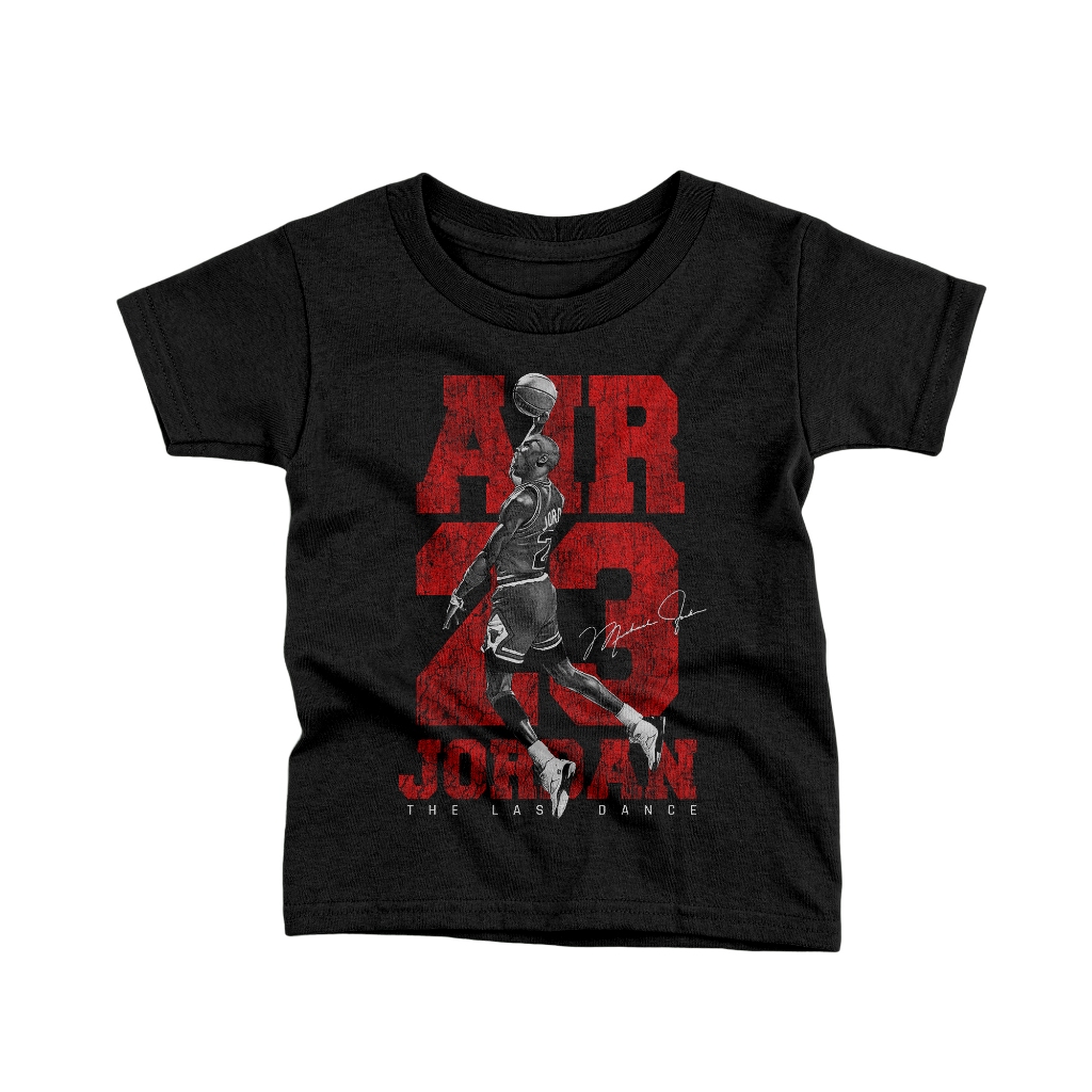 Kaos Anak Basket Air 23 Jordan - Hitam