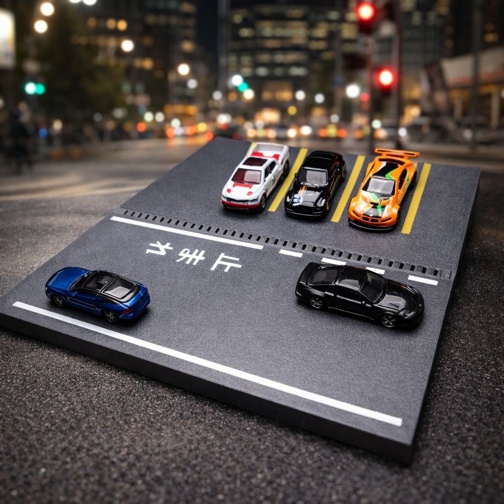 DIORAMA TEMPAT PARKIR HOTWHEELS INITIAL D INSPIRED