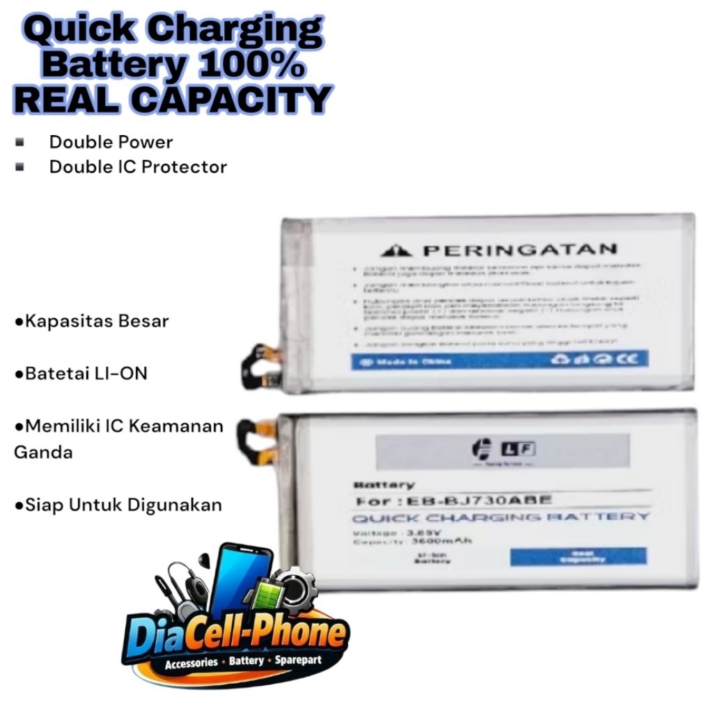 Baterai Samsung J730 / J7 2017 / J7 PRO / 3600mAh - Real Capacity / Double IC