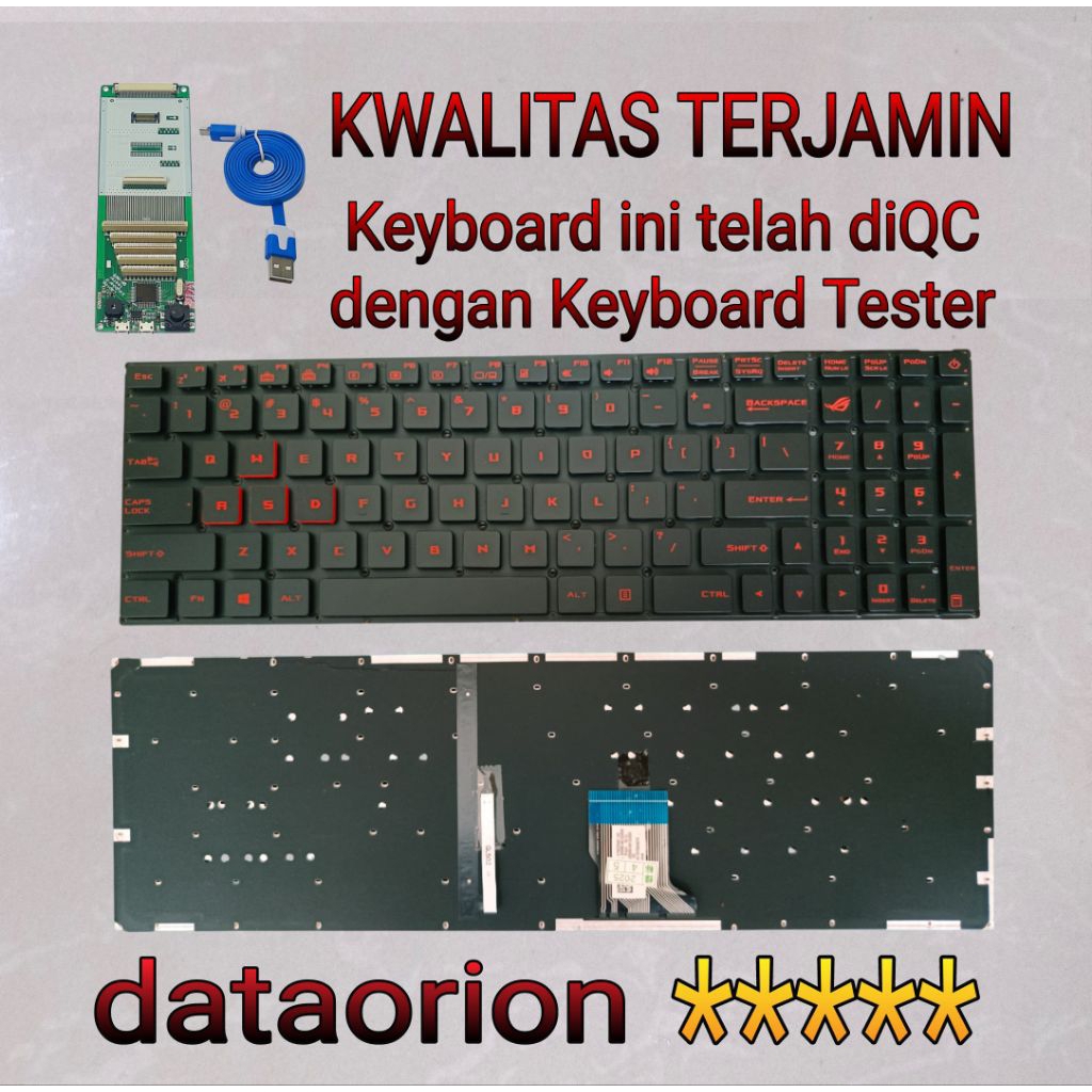 Keyboard Asus ROG GL502 FX502 GL502VM GL502VS GL502VT GL502VY GL702 GL702VM GL702ZC Red Orange Backl