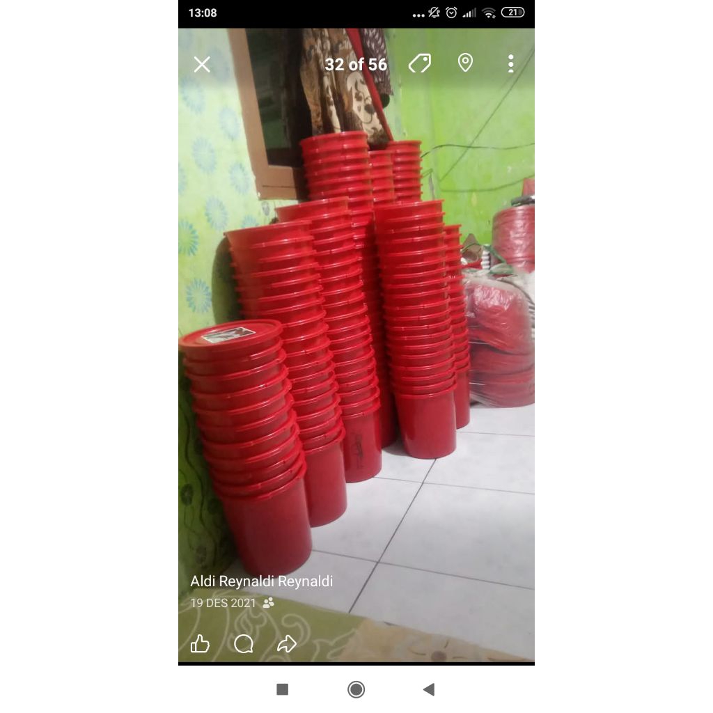ember bekas es krim diamond merah