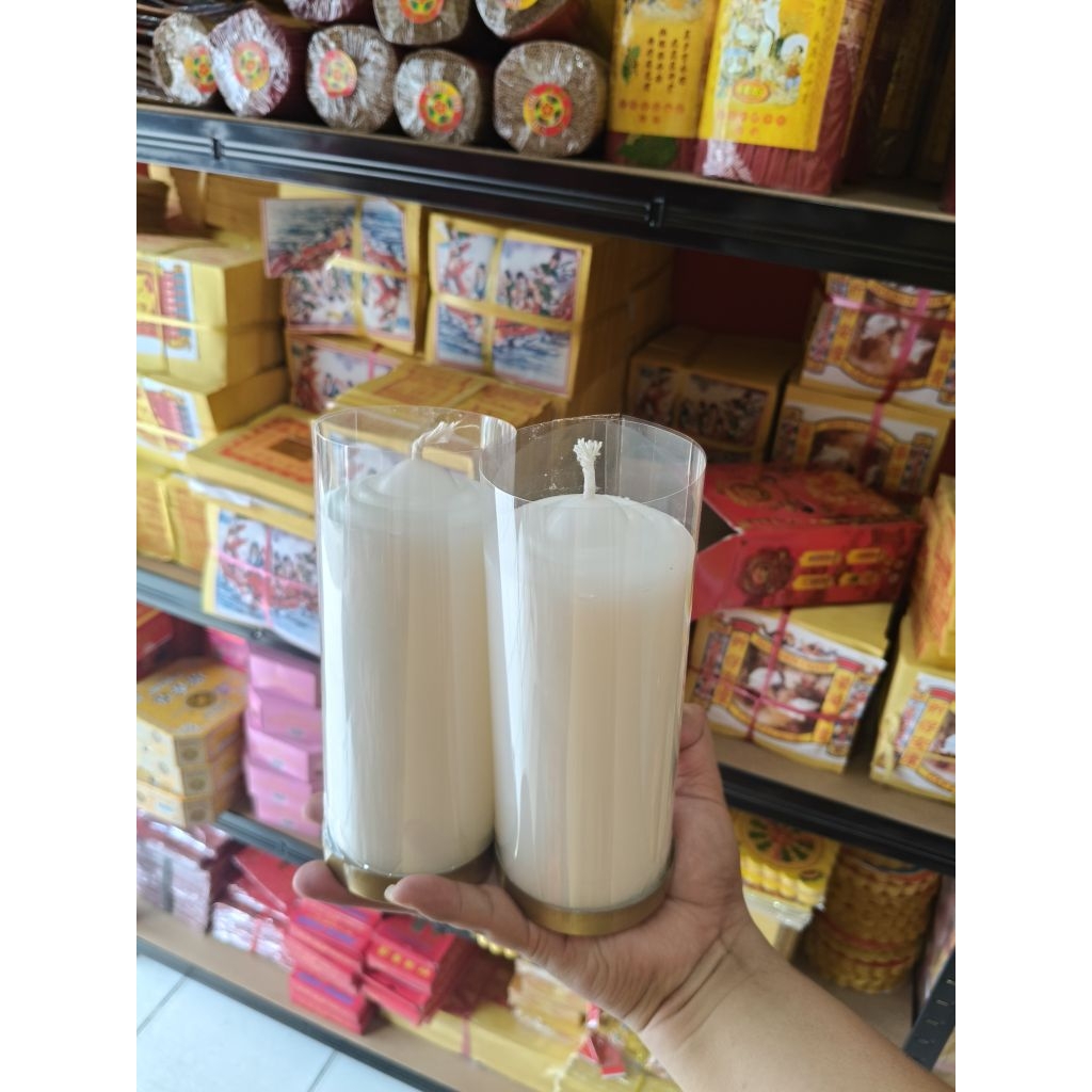 Lilin putih 1/2 kati,1kati & 2kati (1kotak isi 2pcs)