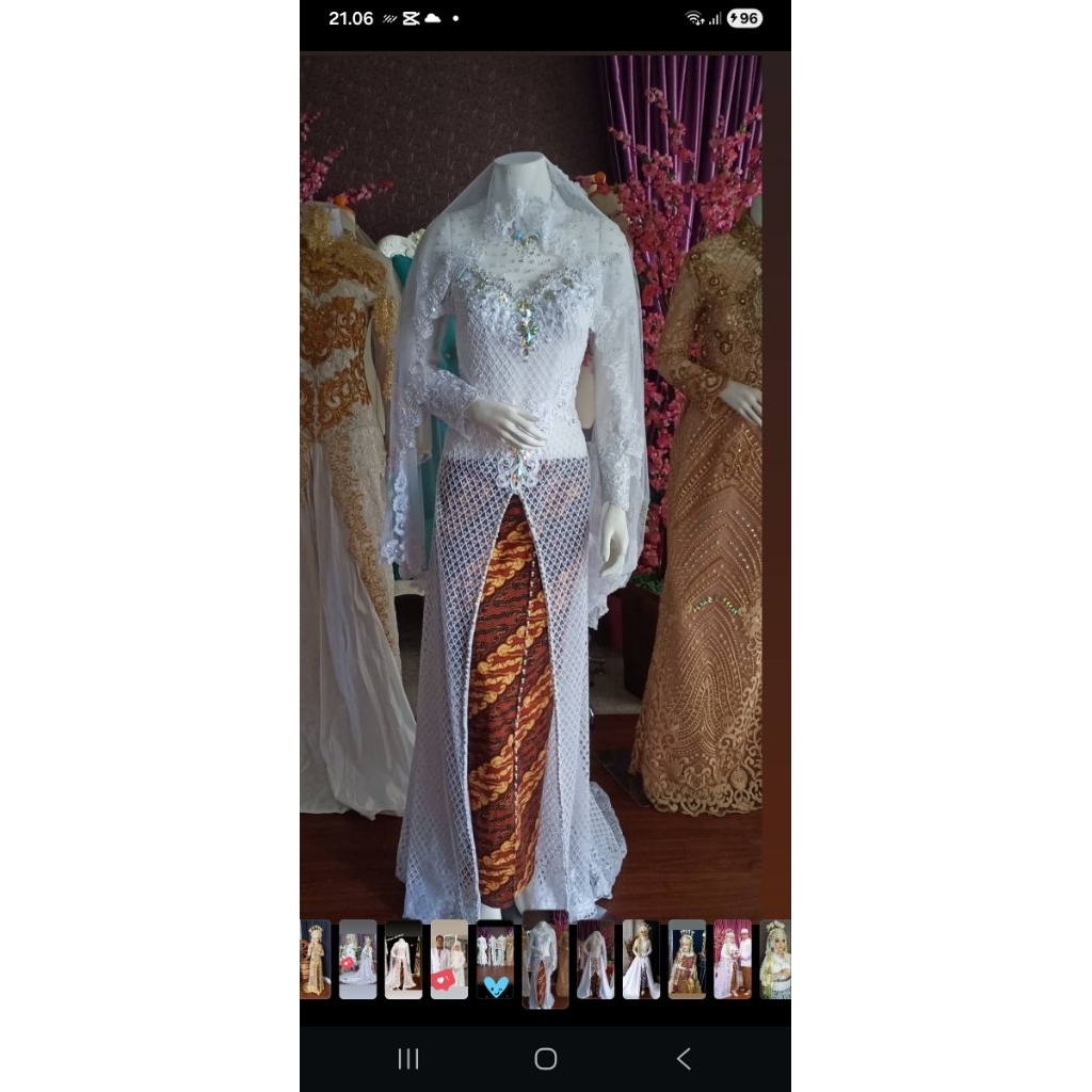 prelove/bekas kebaya atasan pengantin