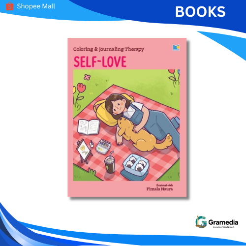 Gramedia MKG - Buku  Coloring & Journaling Therapy: Self-Love by Tim Miracle