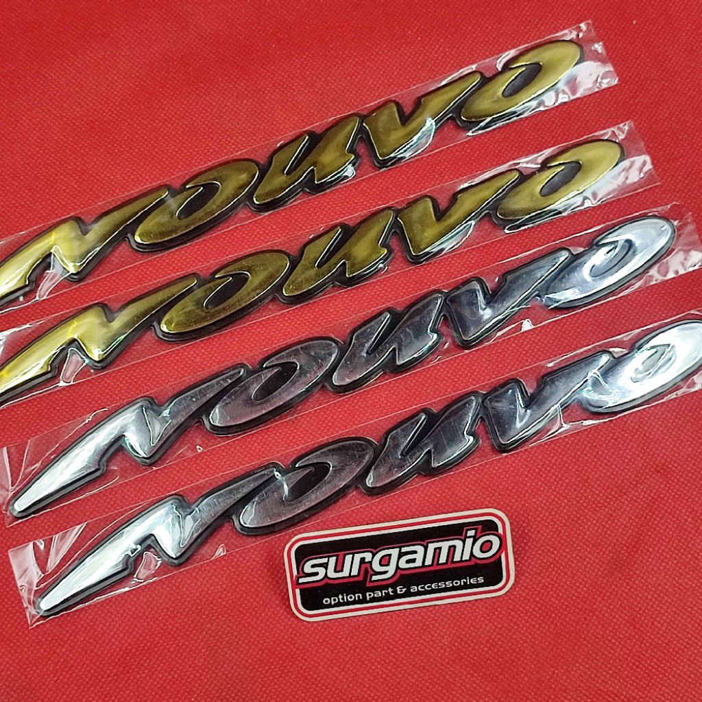 Emblem Nouvo Lele Silver Gold (Sepasang)