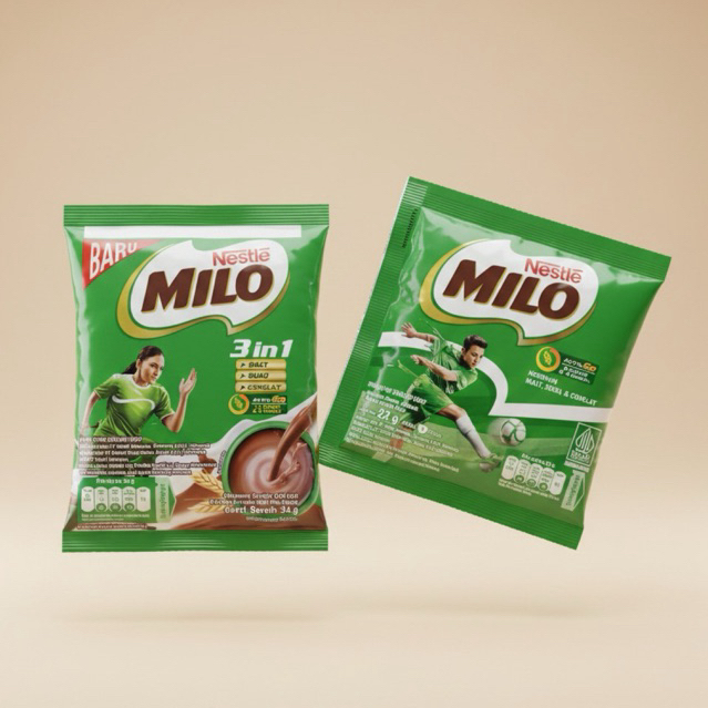 MILO Sachet 3 in 1 34 Gram & 22 Gram