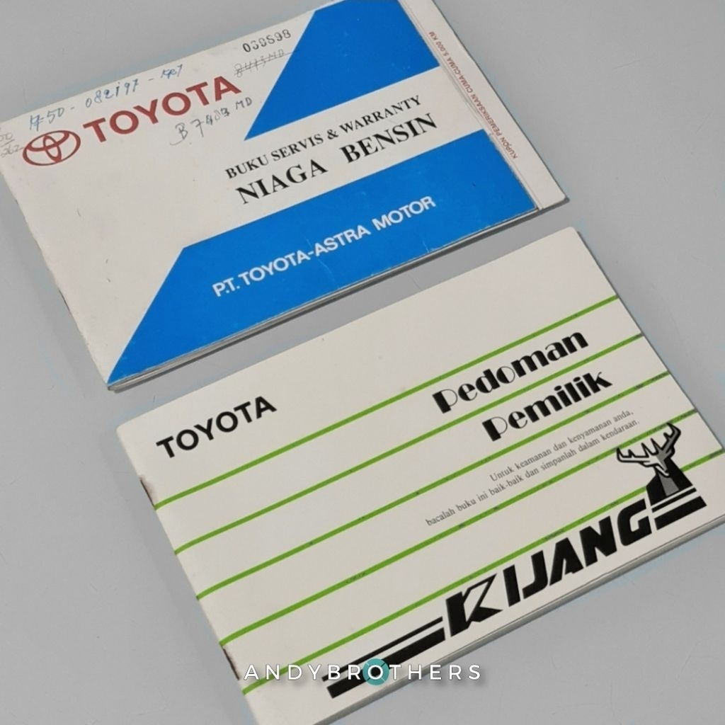 Buku Manual Book Pedoman Mobil Toyota Kijang Generasi ke-3 Super 1990 -1991 ORIGINAL