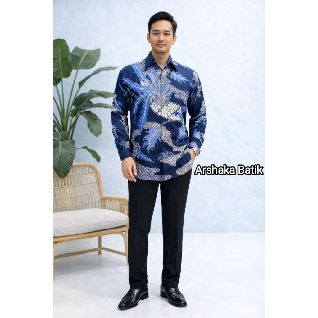 Kemeja Batik pria motif SAMOSIR mewah dan Elegan