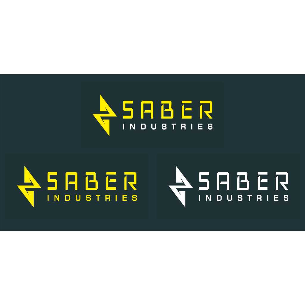 sticker tulisan SABER INDUSTRIES