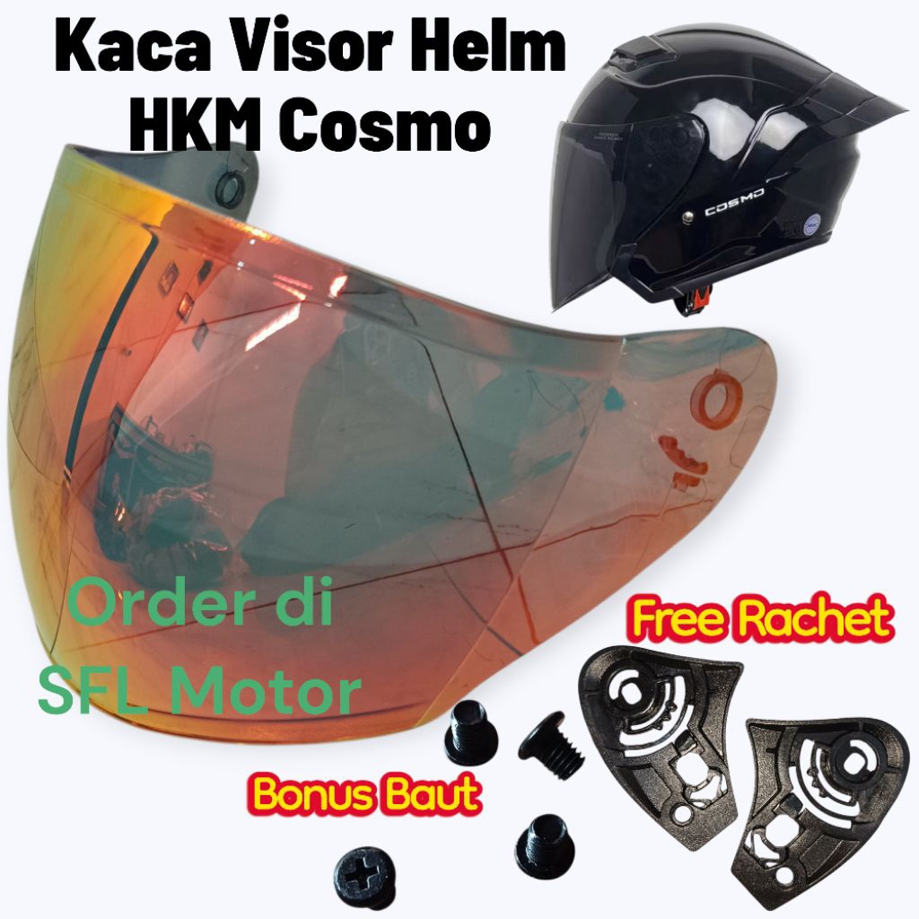 Kaca Visor Helm HKM Cosmo Kaca Helm HKM Free Rachet Baut 4