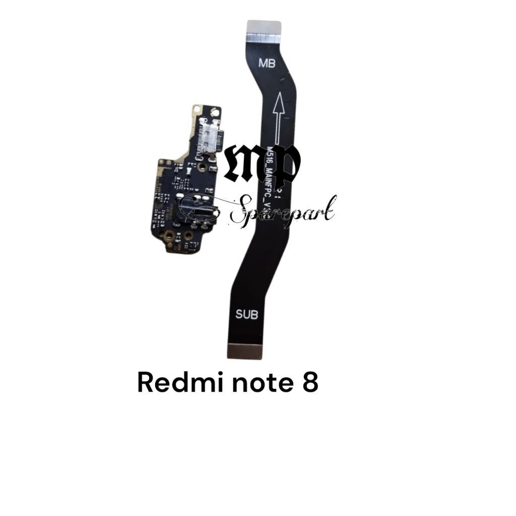 FLEXIBEL CHARGER REDMI NOTE 8 PAPAN CAS FULLSET IC + FLEXIBEL BOARD REDMI NOTE 8 SATU SET