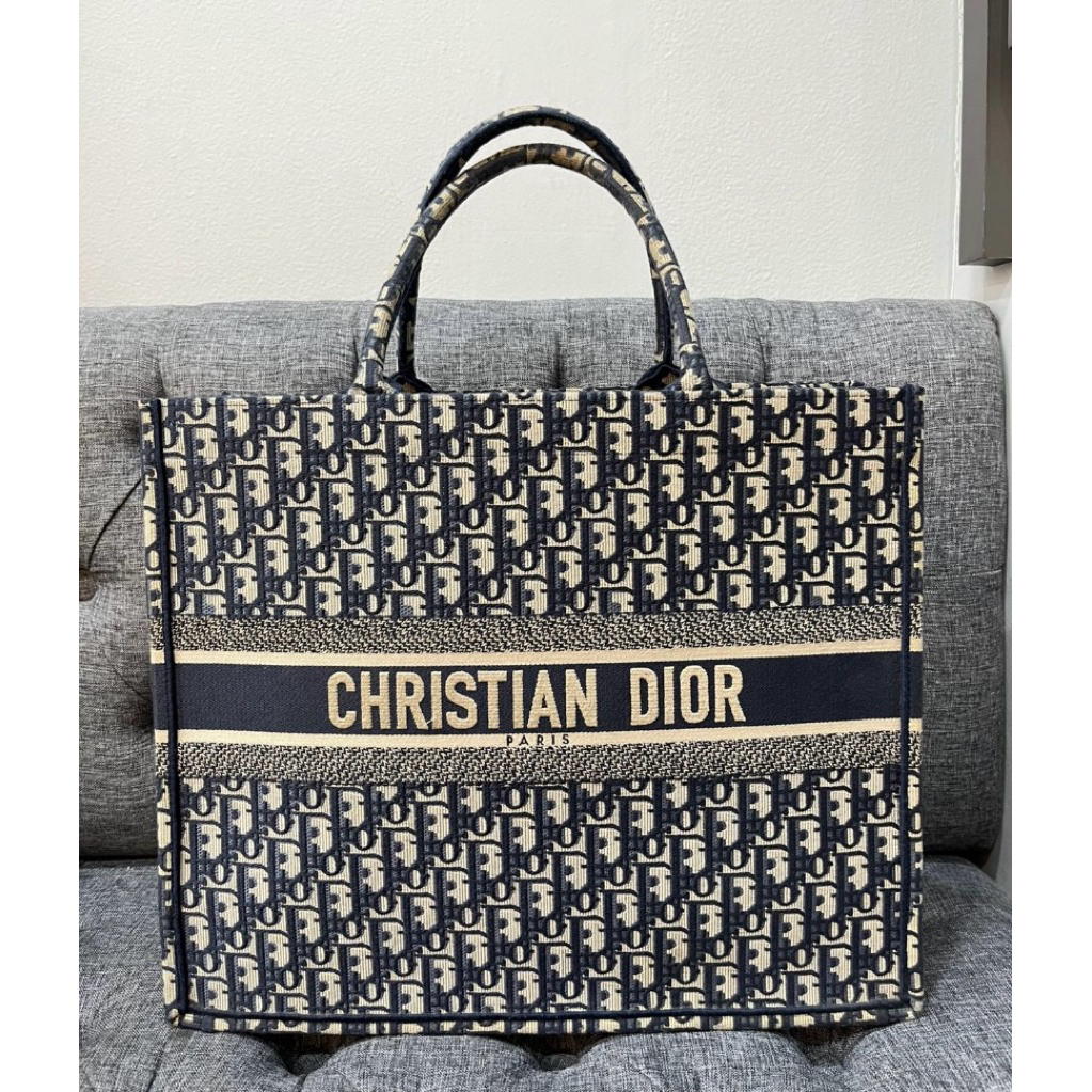 Dior Tote Book Large Navy Oblique 2019