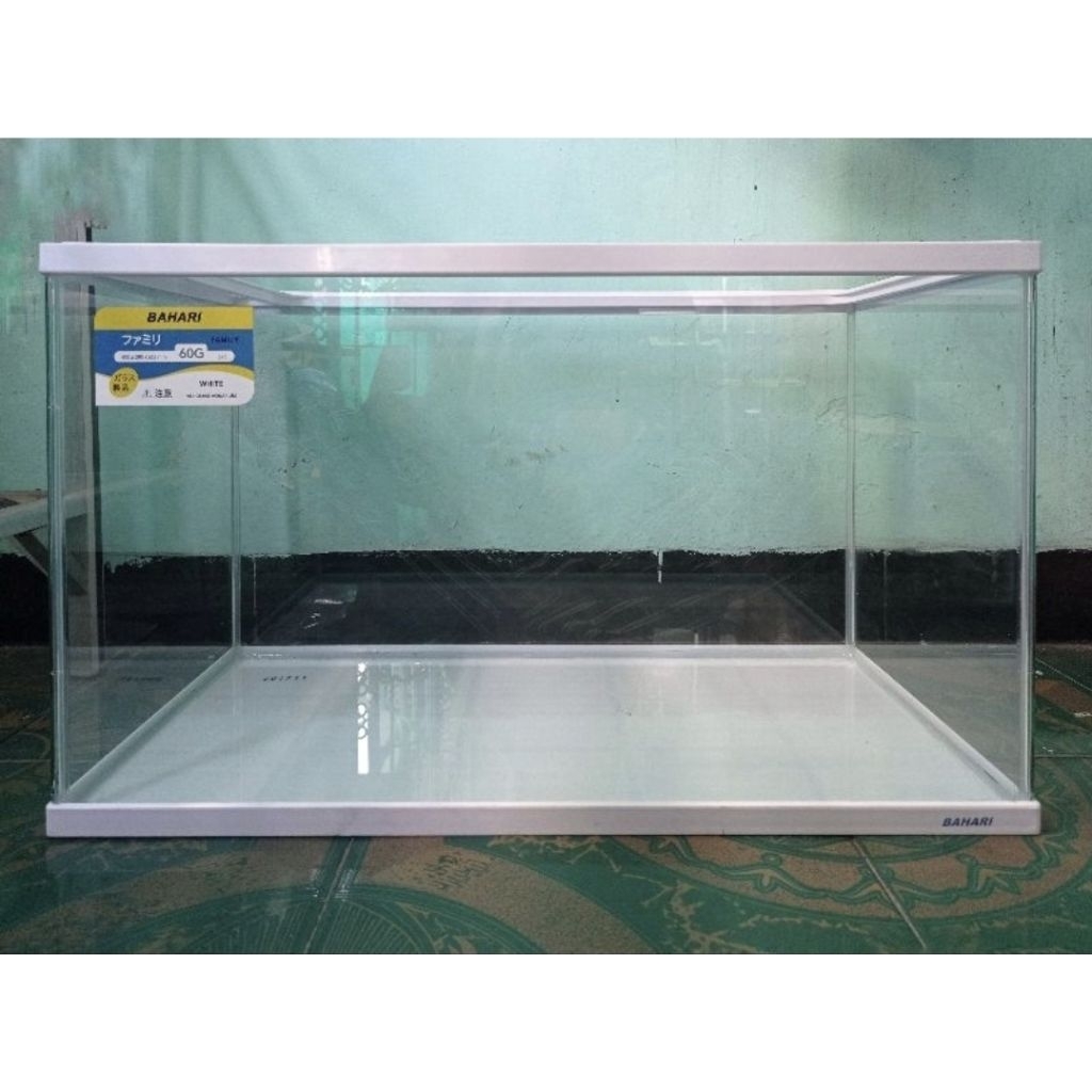 aquarium nisso bahari 60G / 60cm / 57L warna hitam biru putih