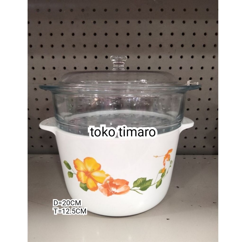 LUMINARC GOLDEN BOUQUET PANCI MASAK KACA 3L+KUKUSAN