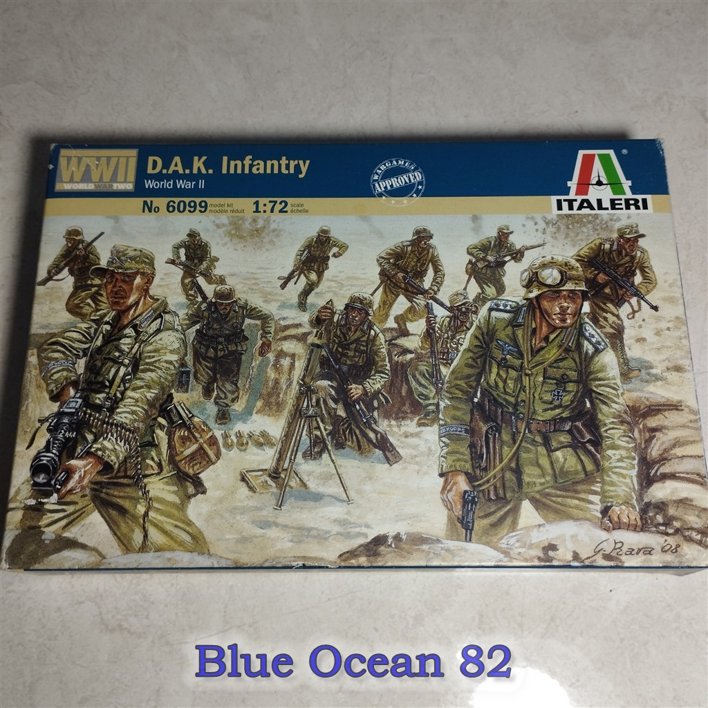Figure Model Italeri 1/72 - D.A.K. Infantry World War II - 48 Figures German Infantry Africa Corps  